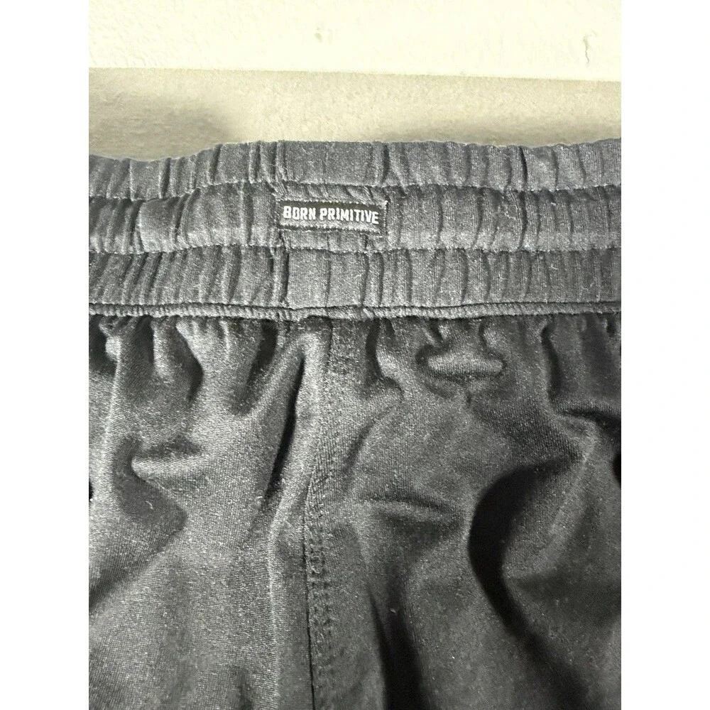 Born Primitve Joggers Mens Large Black Performance Stretch Athletic Pants